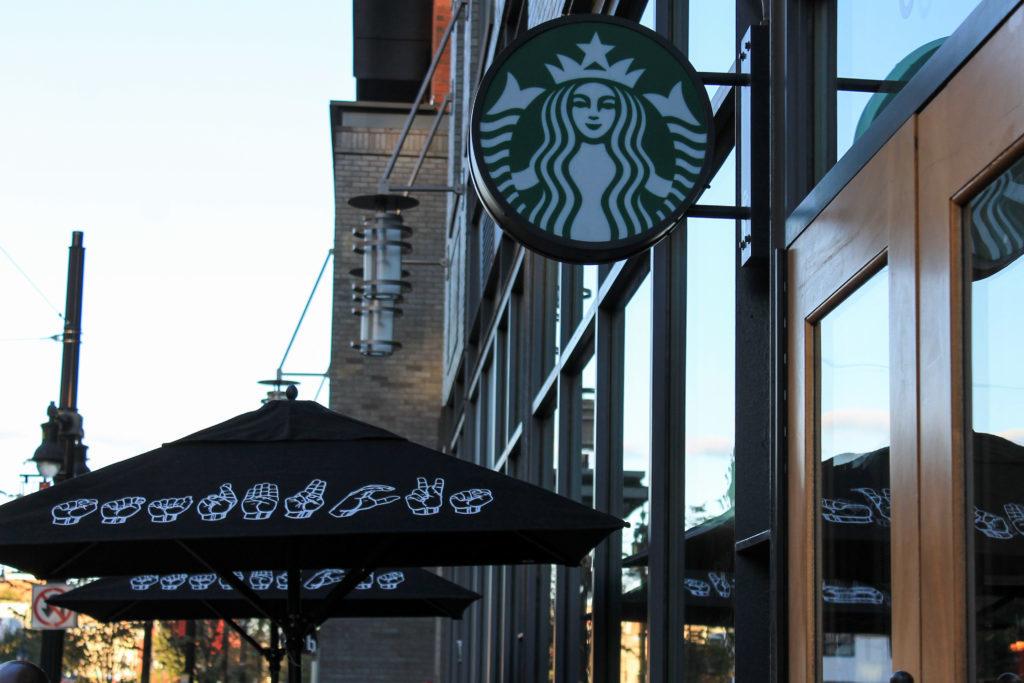 Starbucks' new H Street location is the chain's first to cater specifically to the deaf and hard of hearing community. 