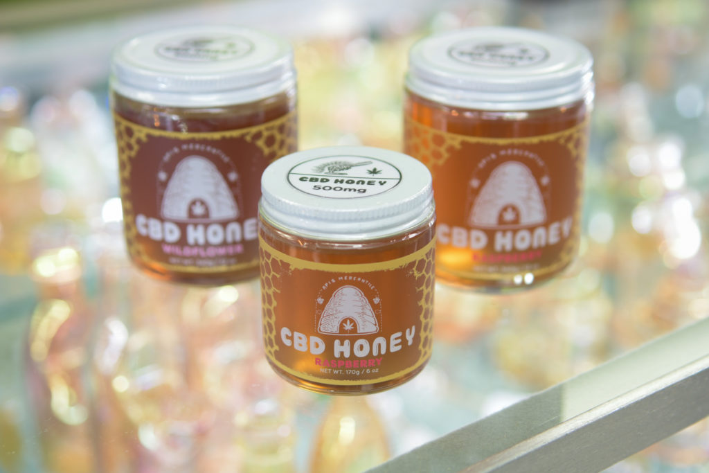 A 250 mg jar of CBD-infused honey is sold for $30 and the 500 mg jar is sold for $50. 