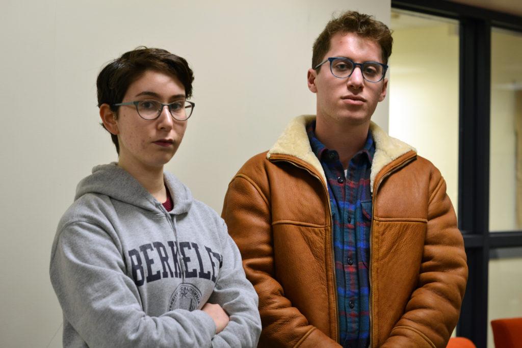 Senior Jacob Zionts and freshman Yasmine Sadoudi are members of Jewish Voice for Peace at GW – a group that launched a petition last week pressing GW Hillel to cut ties with the Israel on Campus Coalition. 