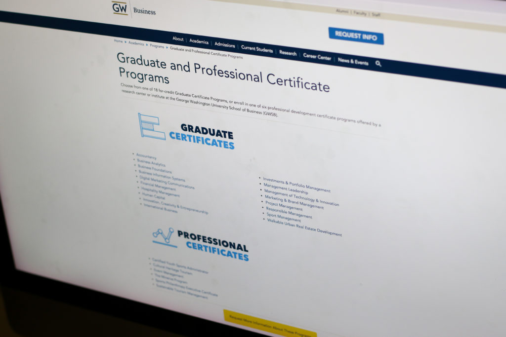 Officials announced last week that they expect to offer at least a dozen of the existing 18 graduate certificate programs online by fall 2020. 