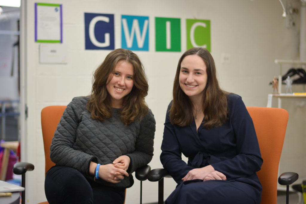 Sarah Shavin, a senior majoring in business and an Innovation Center fellow, and co-founder Alana Gross, a senior majoring in accounting, will help host the hackathon event. 
