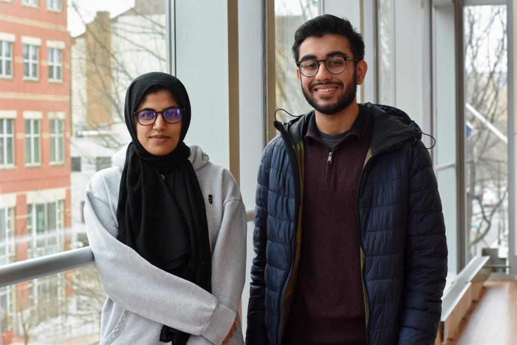 Isha Rauf and Abdullah Tauqeer are co-presidents of the Muslim Students’ Association. 