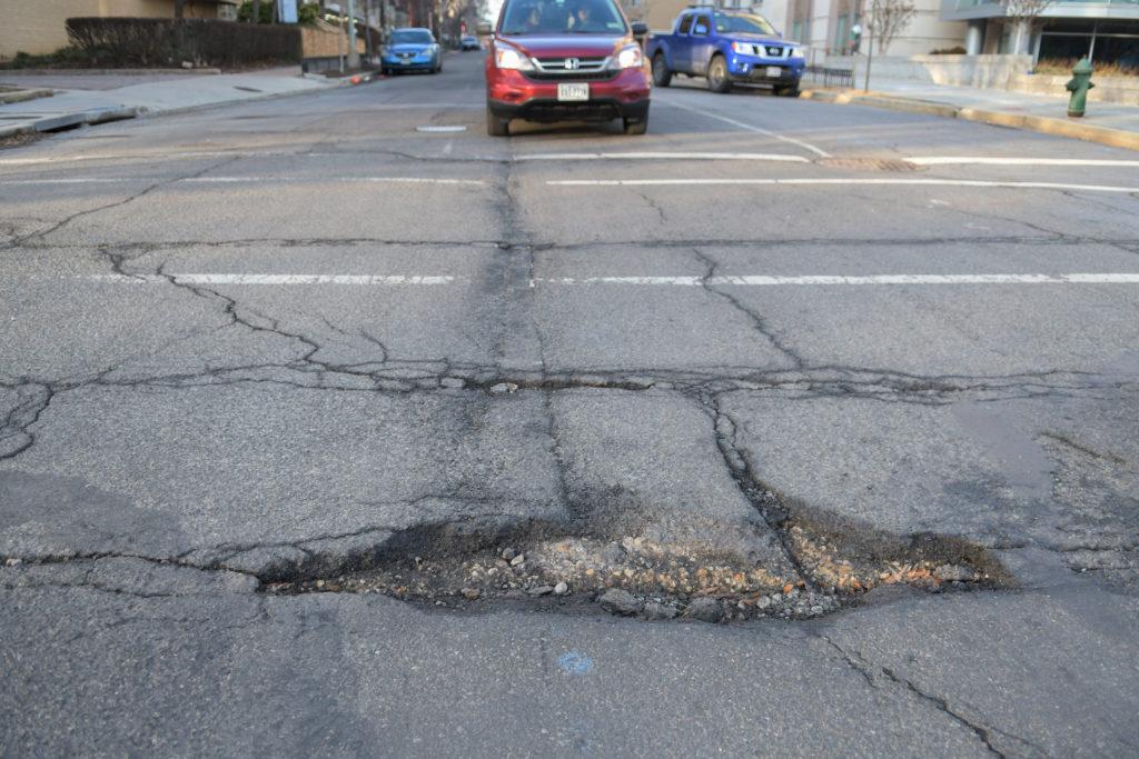 The District Department of Transportation received 247 service requests for potholes in Ward 2 last month. 