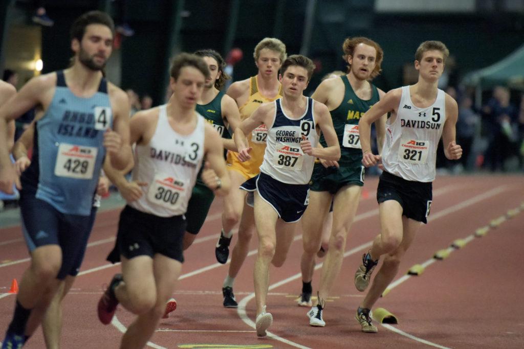 Senior Andrew Weber set a new program record in the 5,000-meter run with a time of 15:05.41. 