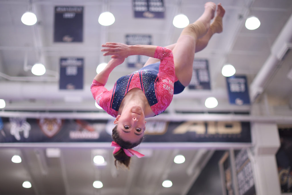 Fifth-year gymnast Alex Zois has topped the all-around category in nine of the team’s 14 meets this season and earned East Atlantic Gymnastics League First-Team honors in all-around, vault, uneven bars, balance beam and floor exercise. 