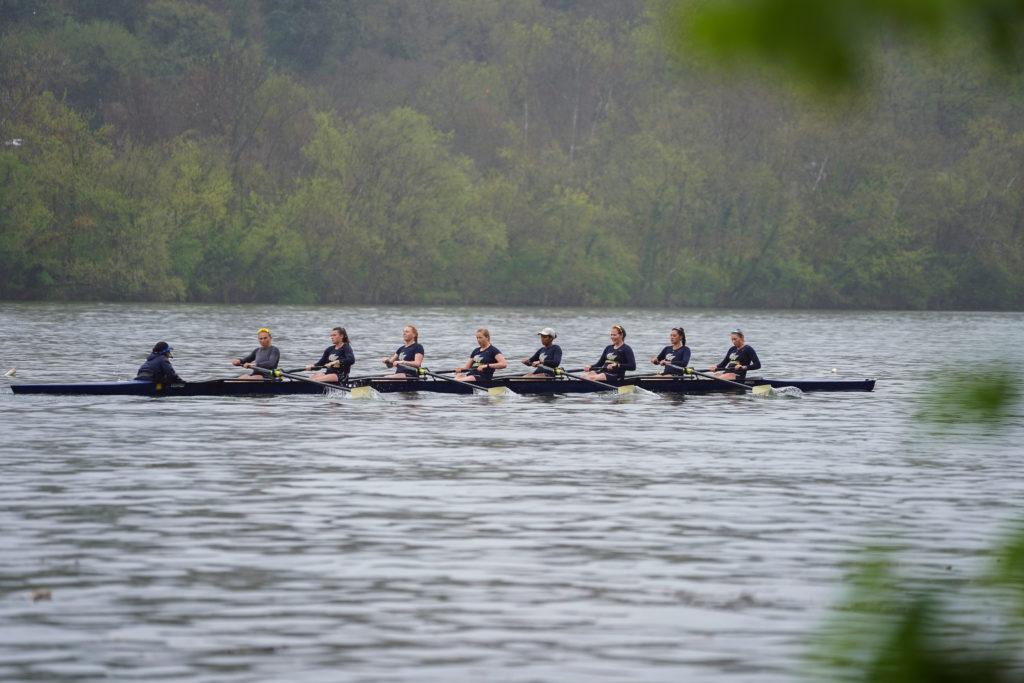 The womens rowing team races during the GW Invite Saturday.