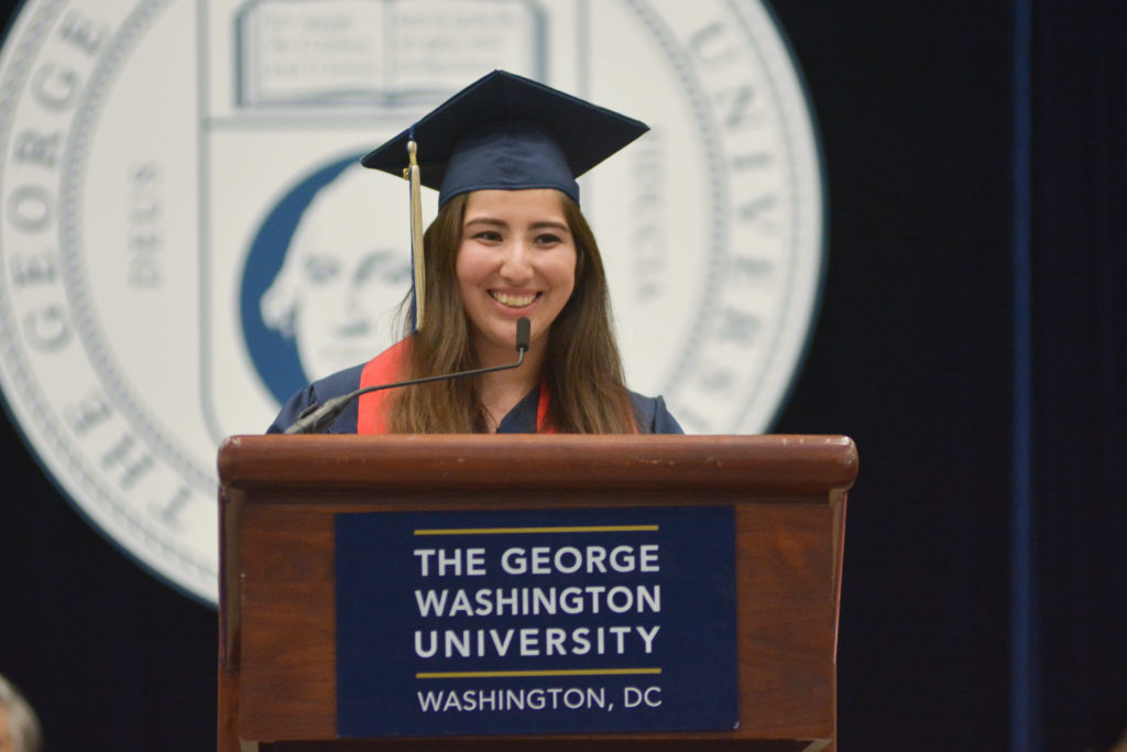 Ashley Atilano shared her experience as a first-generation and Latina student. 