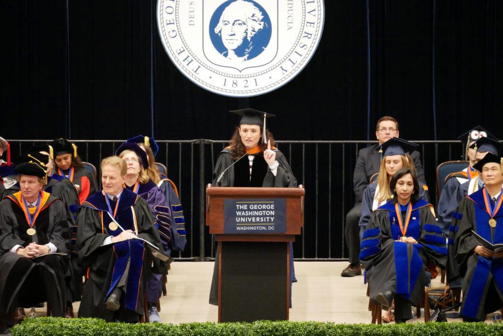 NASA astronaut and alumna Serena Auñón-Chancellor pressed graduates to rethink their expectations about the future.