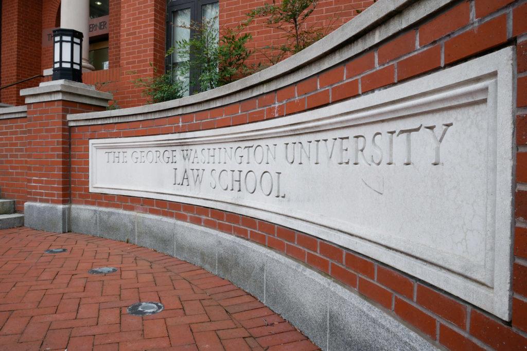 The George Washington University Law School on 20th Street in Washington D.C.