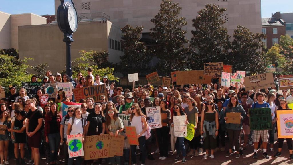 Hundreds of students turn out to second global climate strike
