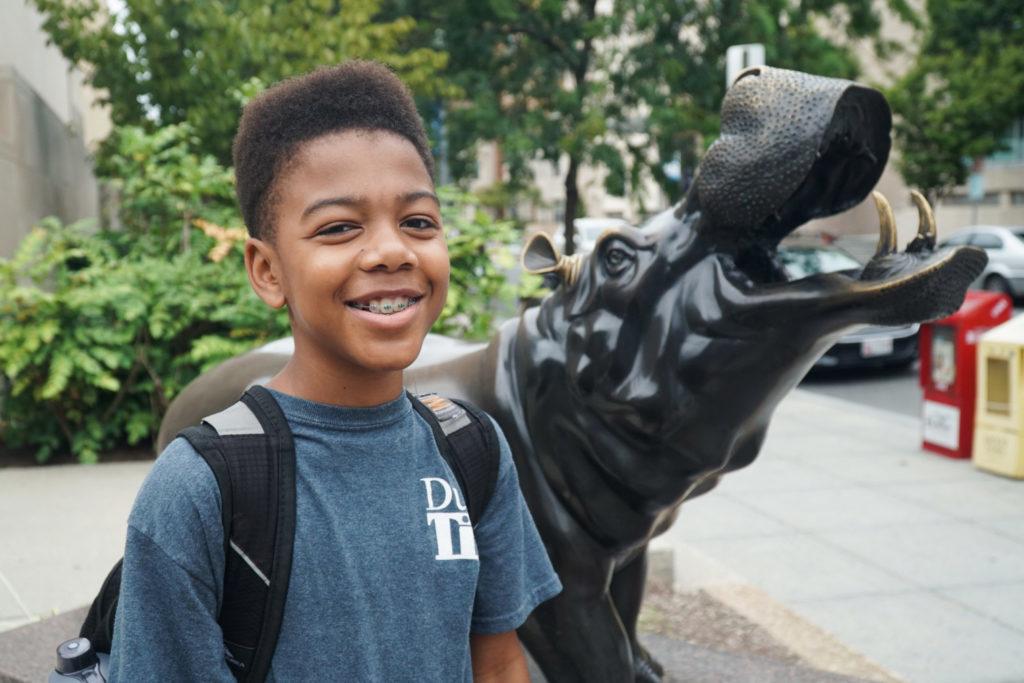 Fourteen-year-old Curtis Lawrence is one of the youngest first-year students to attend GW.