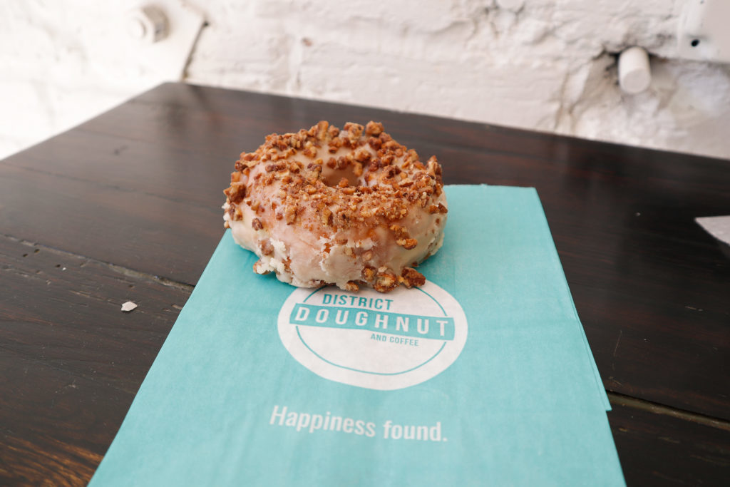 District Doughnuts pumpkin glazed doughnut will help you transition into the fall months.