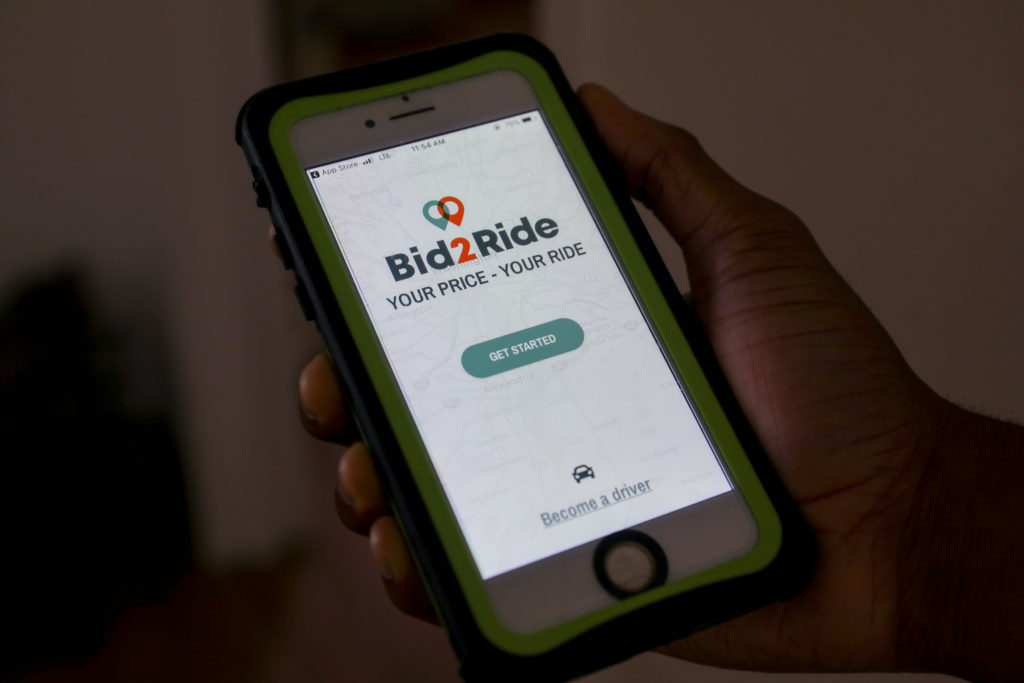 Bid2Ride allows commuters to haggle for ride-hailing prices. 