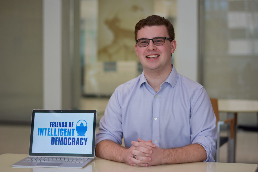 Sophomore Charlie Panfil is the youngest person to own and operate a political action committee recognized by the Federal Elections Commission.