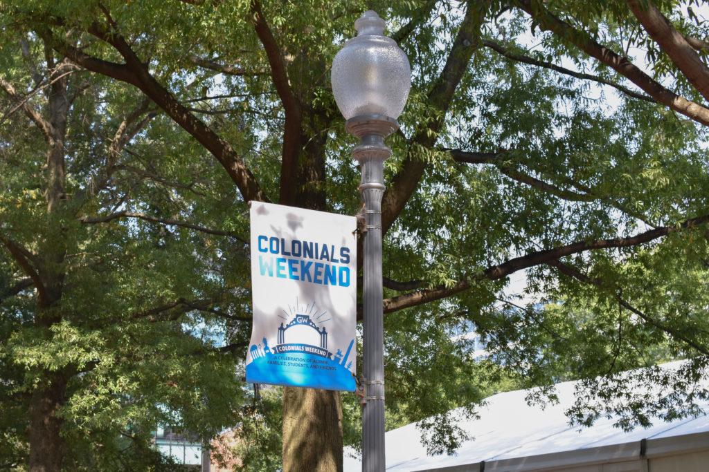 The about 4,000 alumni and family members at Colonials Weekend this year represented a 37 percent incerase from the previous year. 