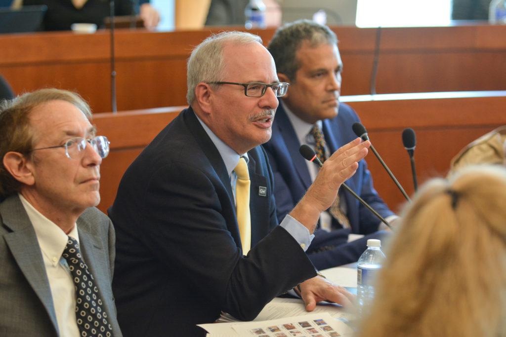 The Faculty Senate committee recommended the move after hearing from University President Thomas LeBlanc about the hiring timeline and decision-making behind closed doors.