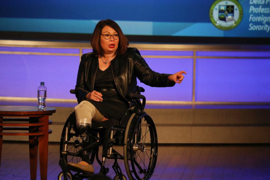 Sen. Tammy Duckworth, D-Ill., said that when she entered politics, she experienced imposter syndrome, often feeling like an inadequate “broken-down helicopter pilot.”