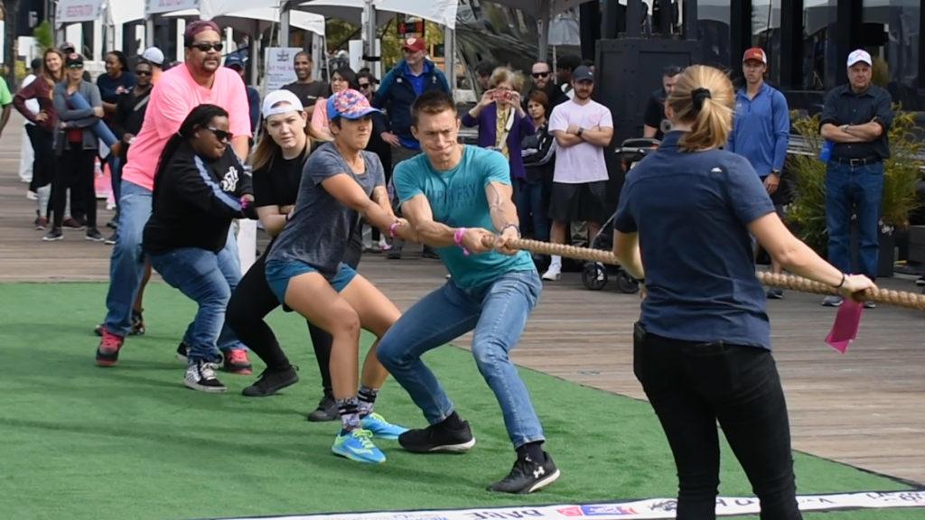 Tug of Wharf participants raise funds for American Cancer Society
