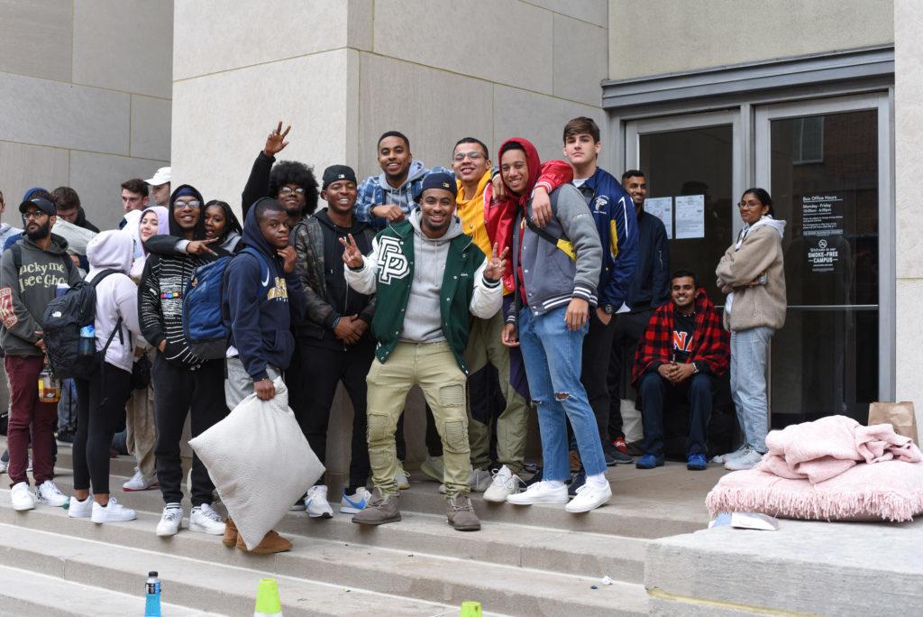 Dozens of students wrapped around Lisner early Saturday morning waiting to pick up tickets to watch Kanye West perform. Officials announced at midnight a surprise visit from West, promising to give up to 150 students free tickets at the box office after online tickets sold out earlier this morning. 