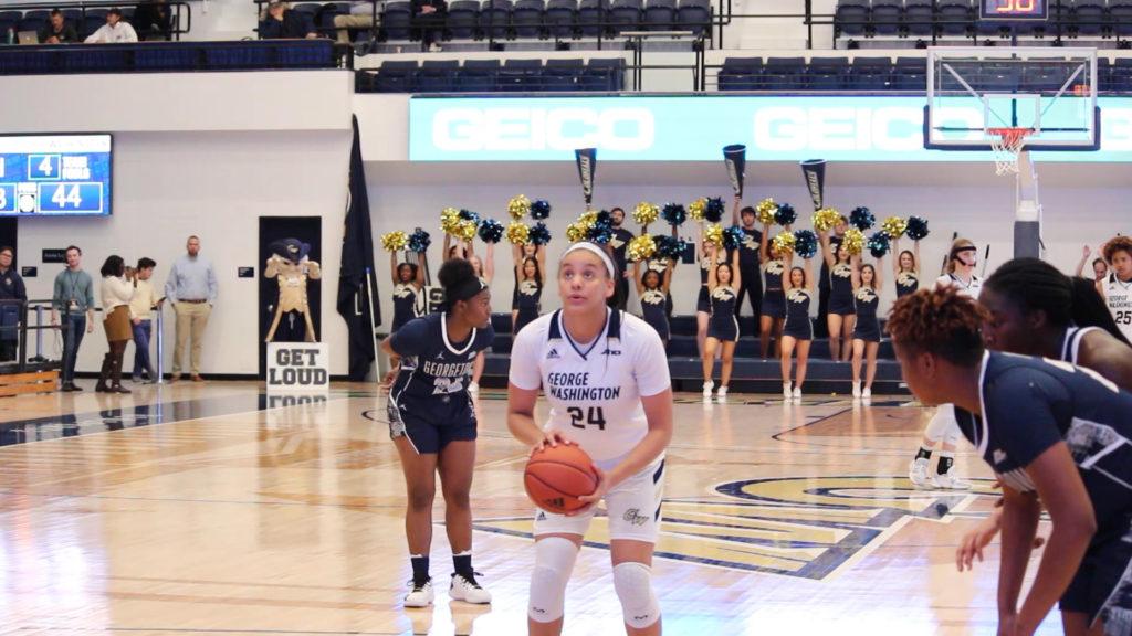 Women’s basketball earned its third win of the season over Georgetown Sunday. The Colonials outscored the Hoyas in the paint, netting 20 to Georgetown’s 14. 