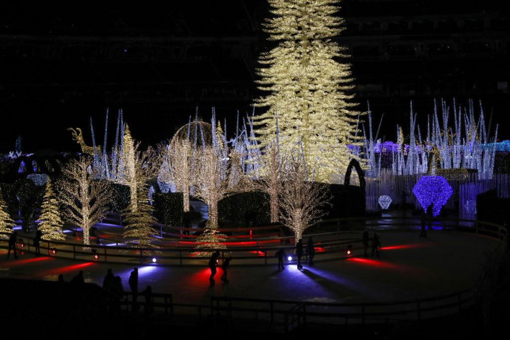 The Enchant light maze will set up in Nationals Park until the end of December. 