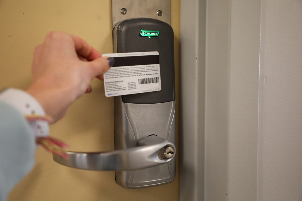 Students said adding electronic tap access to residence halls alleviates the worry of losing their key. 