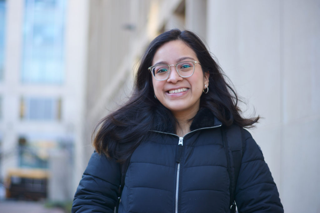Freshman Linette Delgado is one of four first-generation student representatives for former First Lady Michelle Obamas A Year of Firsts campaign.