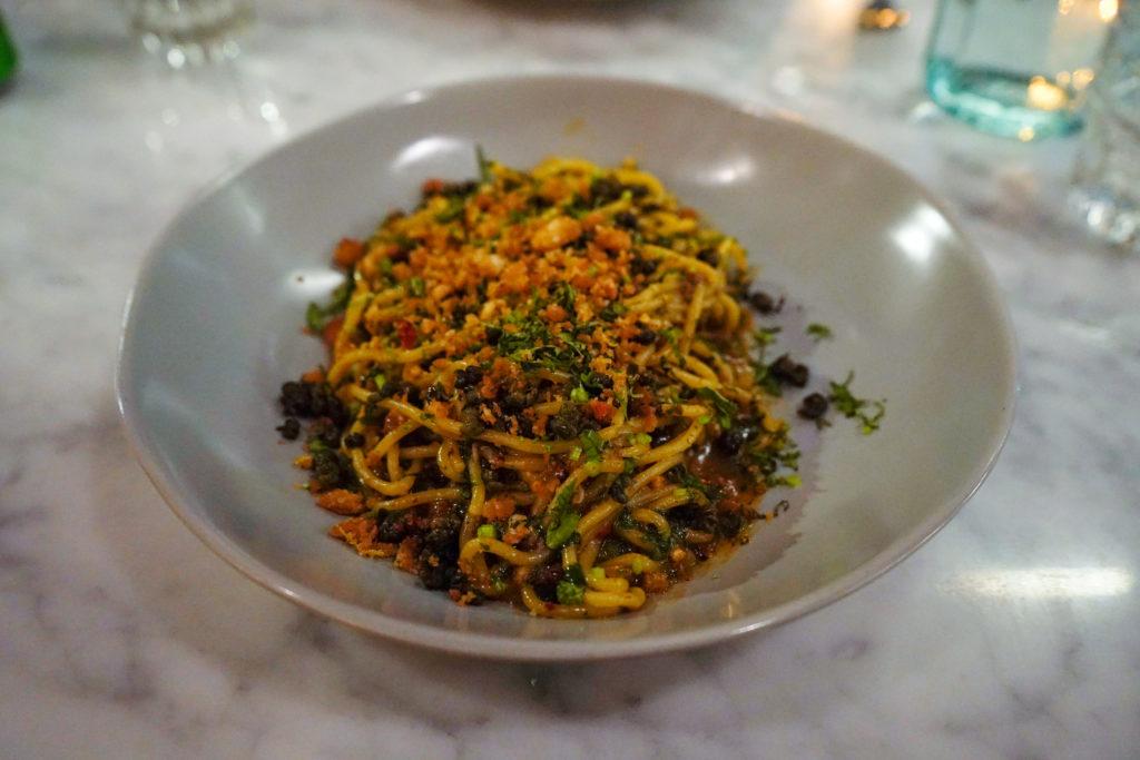 The Navy Yard eatery ABC Pony offers the best of both Asian and Italian cuisine, including spaghetti with a traditional Chinese sauce. 
