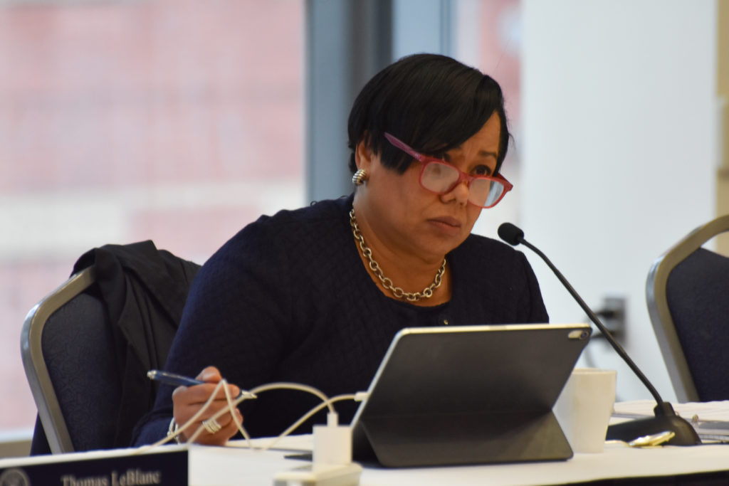 Board of Trustees Chair Grace Speights reaffirmed her support for University President Thomas LeBlanc and characterized Student Association President Howard Brookins decision to push a no-donate pledge as incomprehensible at a Board meeting Friday.