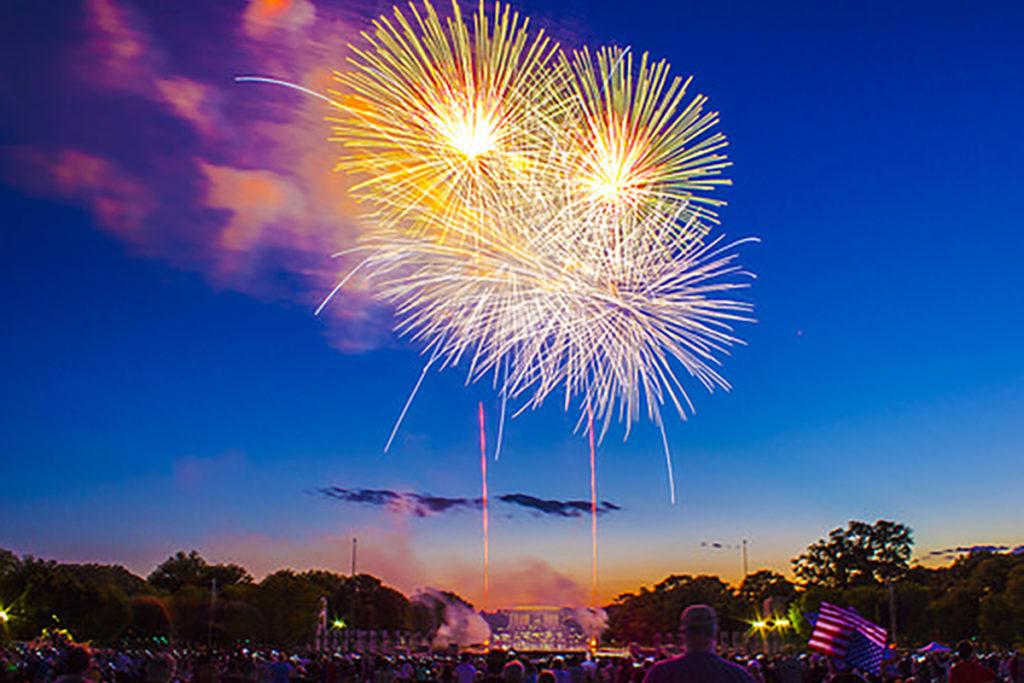The traditional fireworks display over the National Mall is still planned for the weekend.