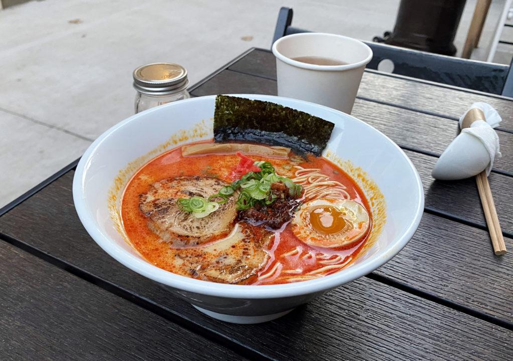 Menya Hosaki uses three main broths in its soups: the chicken-based chintan, a milky-like pork tonkotsu and kelp and dried fish dashi stock.