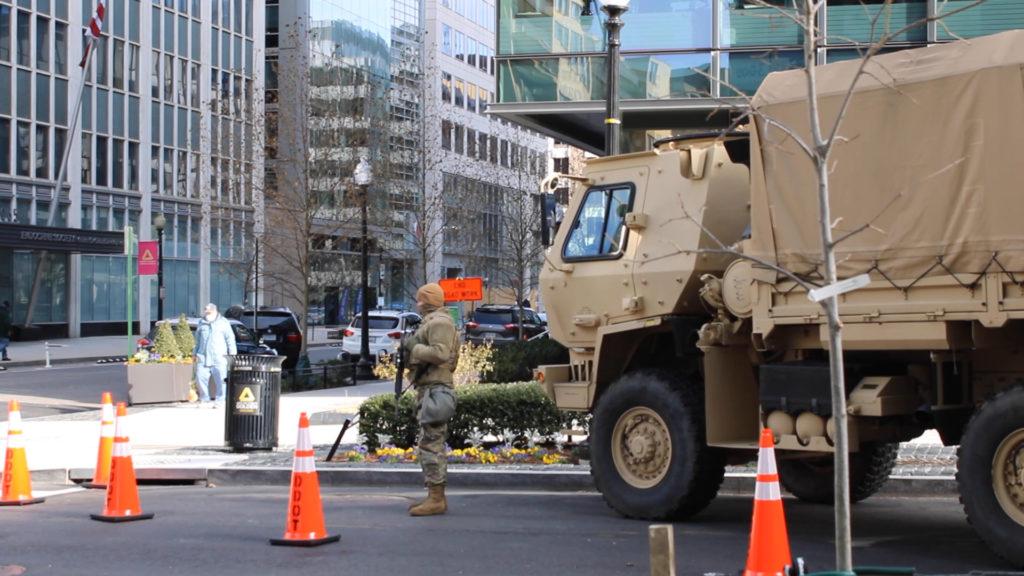 Military personnel and fenced off roads are spread out across the city in an effort to begin preparing for the Inauguration of President-elect Joe Biden and Vice-President-elect Kamala Harris on Wednesday, January 20. Road and metro closures are effective until Thursday, January 21. 