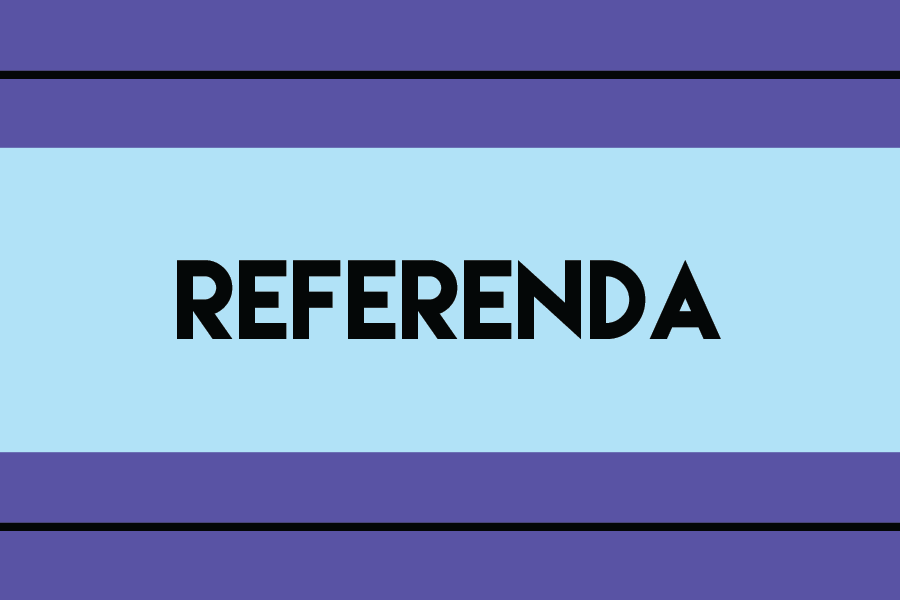The two referenda deal with procedures for allowing the Student Association to remove a president and with creating an urban studies minor. 