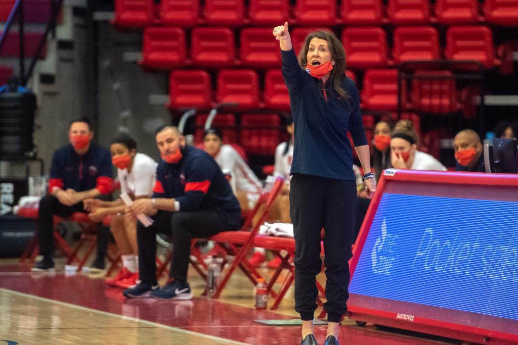 While serving as Stony Brook head coach, Caroline McCombs's squad reached the 2021 NCAA Tournament for the first time in school history as a No. 14 seed.