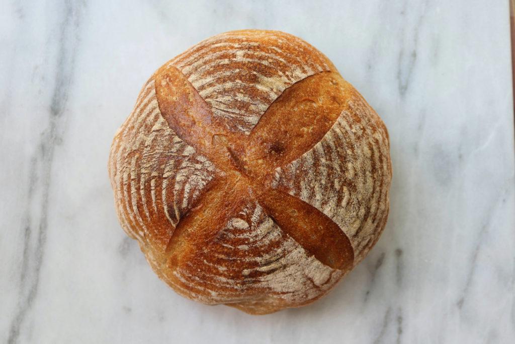 Fresh sourdough bread can be enjoyed a variety of ways – by itself, with toppings or on a sandwich. 