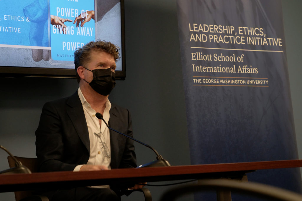 Matthew Barzun, a former U.S. ambassador to Sweden and the United Kingdom, said political leaders should strive for power through cooperation as part of en event at the Elliott School of International Affairs Wednesday.