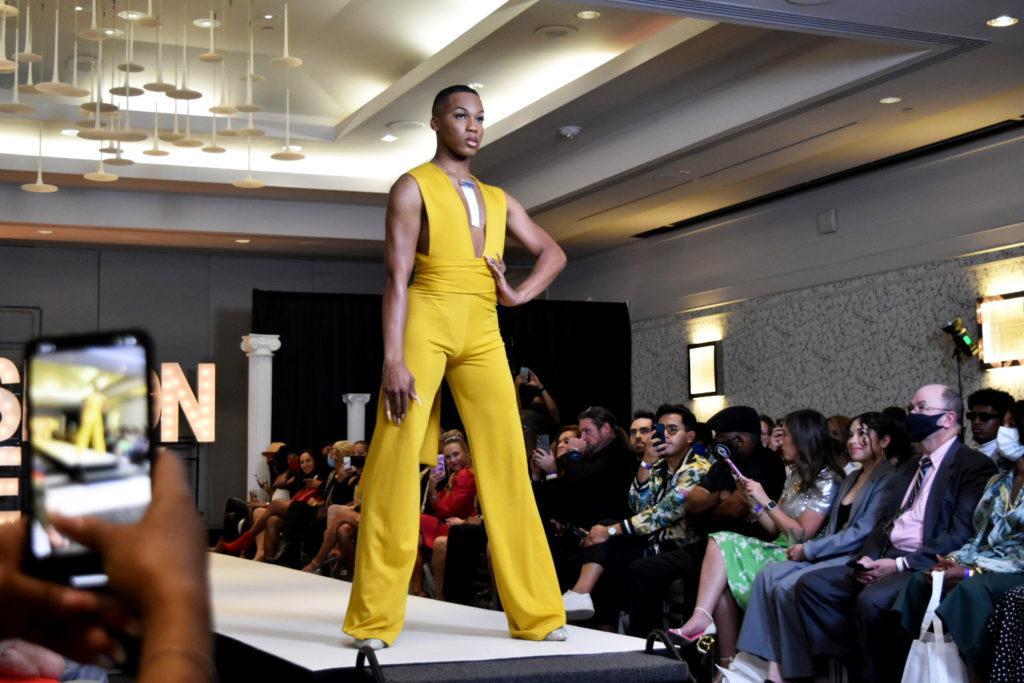Designers showcased styles ranging from simple denim streetwear to elaborate 80s-inspired looks on the runway Saturday.