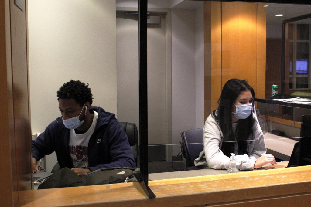 Student access monitors previously staffed residence hall desks until the pandemic, when officials contracted Allied Universal Security to monitor building lobbies. 