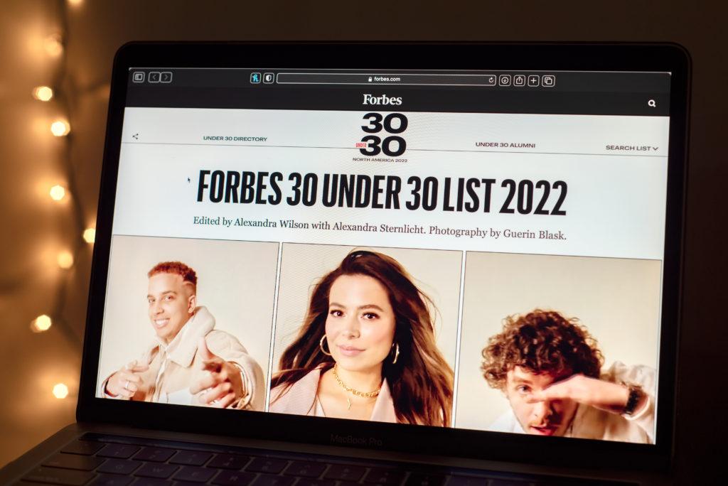Forbes recognized more than 600 young professionals in their annual lists.