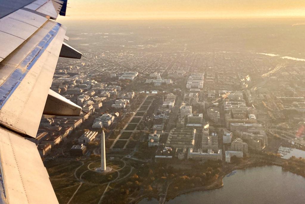 Sit on the right side of the plane taking off from DCA as you travel this holiday season, and you may see the breathtaking views of the monuments and D.C. from the air. 