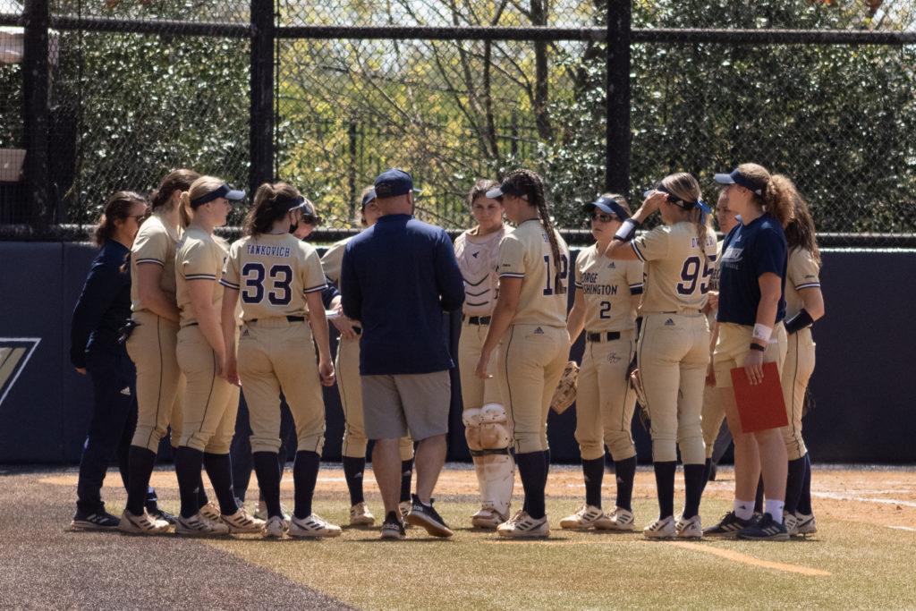 The Colonials will play their first game of the championship at noon Thursday at George Masons softball field, but the A-10 has yet to announce the matchups for the series. 