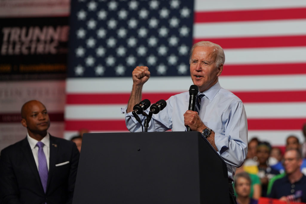 Biden called the student loan cancellation program a game-changer at a rally in Rockville, Maryland Thursday. 
