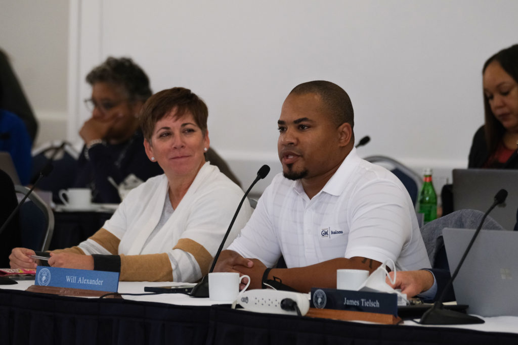At the Board of Trustees meeting Friday, Alumni Association President Will Alexander III said officials hope to revive GW’s donor base through community events.