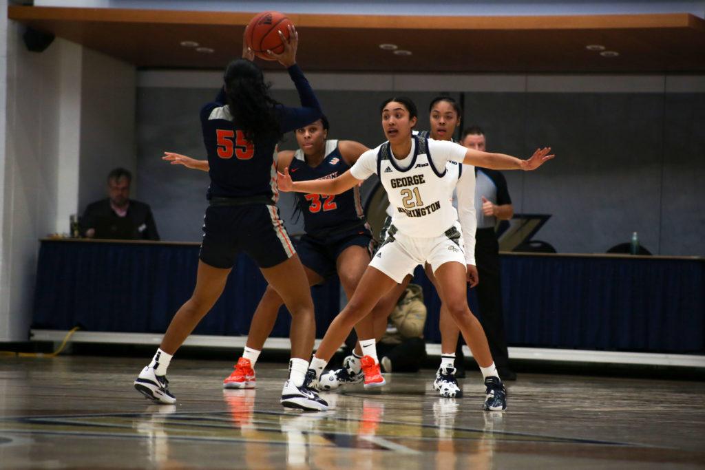 Women’s basketball won their third game of the season Friday, topping American in a 67-62 nail-biter.
