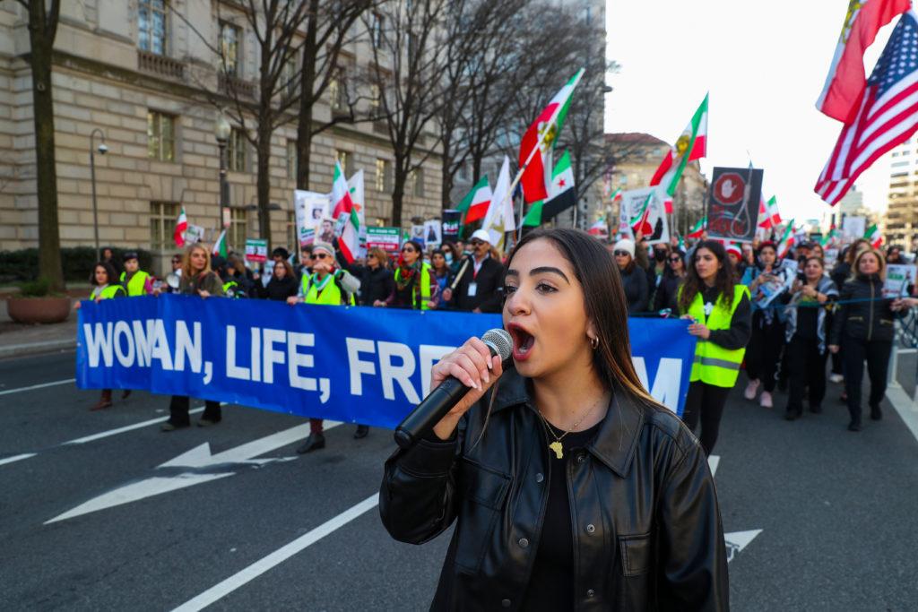 D.C. has seen thousands of protesters against the Islamic regime for 18 weeks in a row, gathering attention from prominent political figures and celebrities.