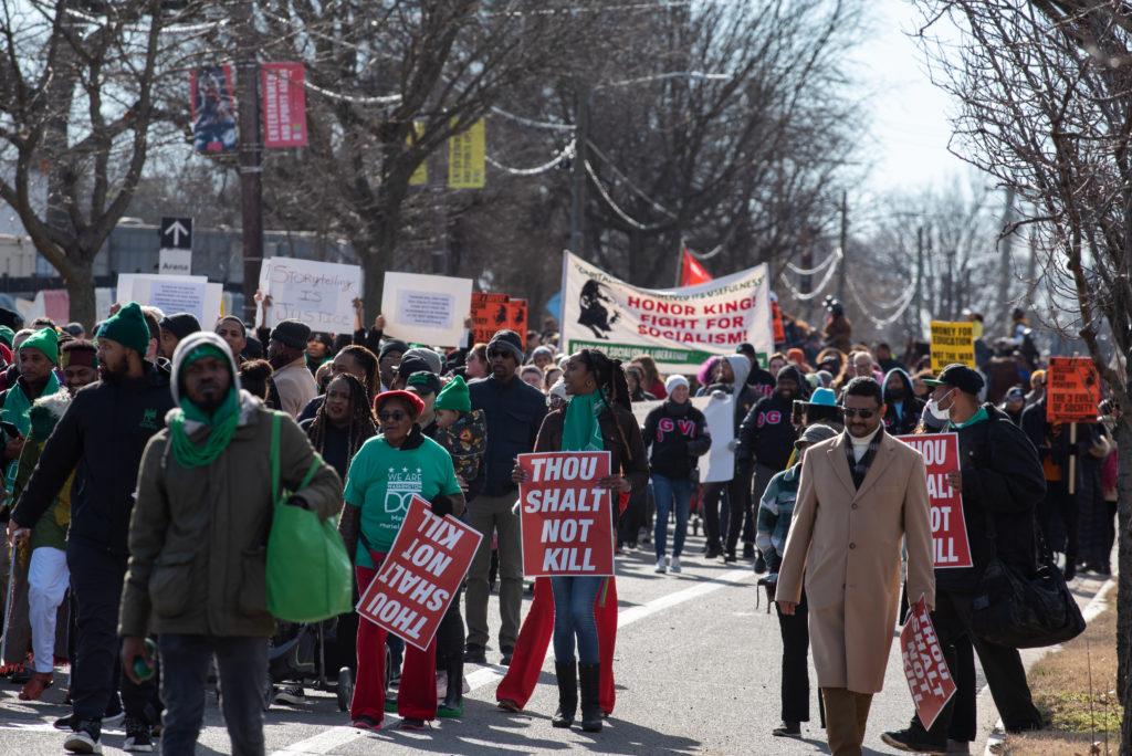Hundreds+of+attendees+marched+down+Martin+Luther+King+Jr.+Avenue+at+the+annual+Martin+Luther+King+Jr.+Parade+Monday+in+Anacostia+in+celebration+of+MLK+Day.