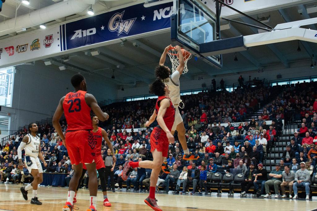 Edwards got the scoring underway less than a minute in with a two-handed dunk off the dribble that brought a packed Smith Center of 2,380 to its feet.