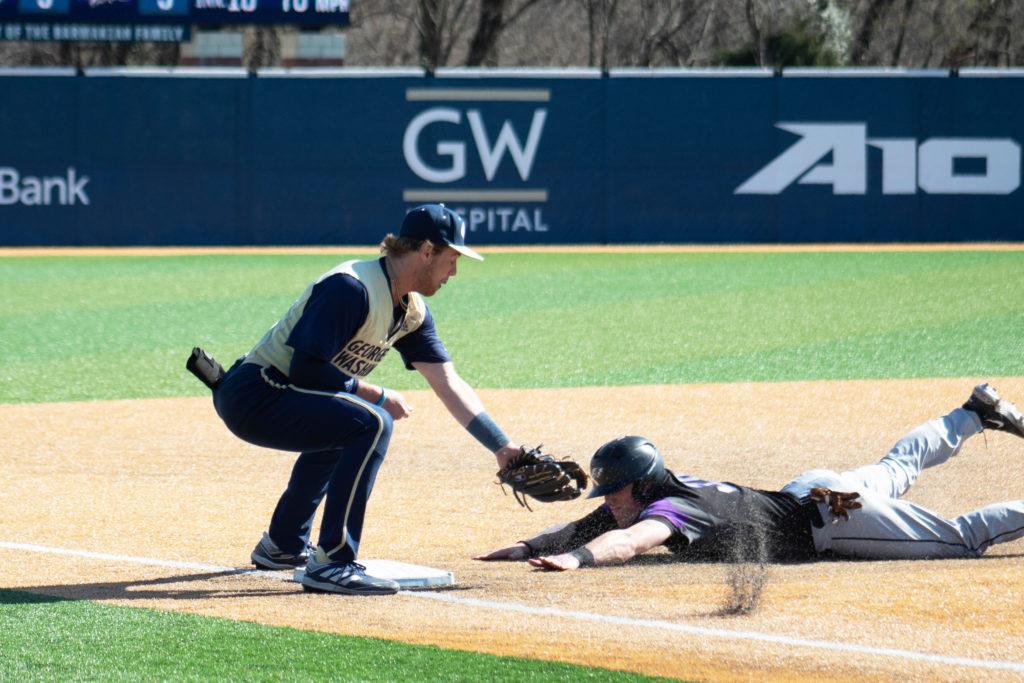 The game was a day of offense as five Colonials recorded two or more hits, and every starter got on base at least once.