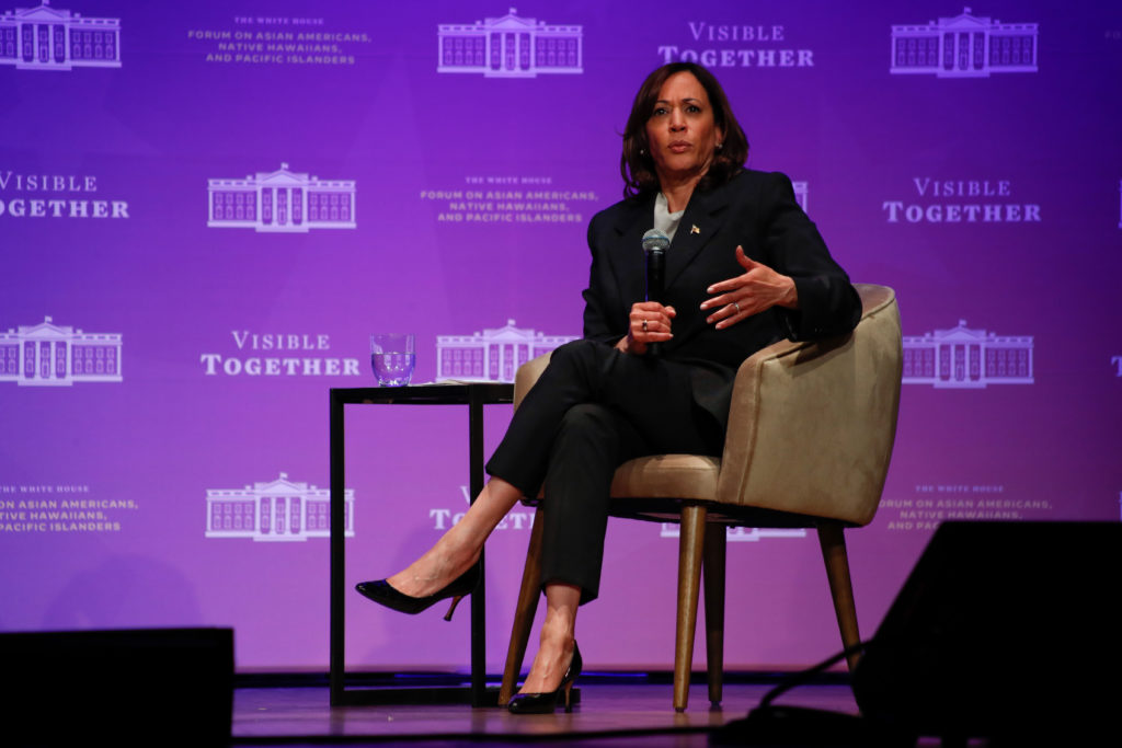 Vice+President+Kamala+Harris+concluded+Wednesdays+forum+with+a+discussion+in+Lisner+Auditorium.+
