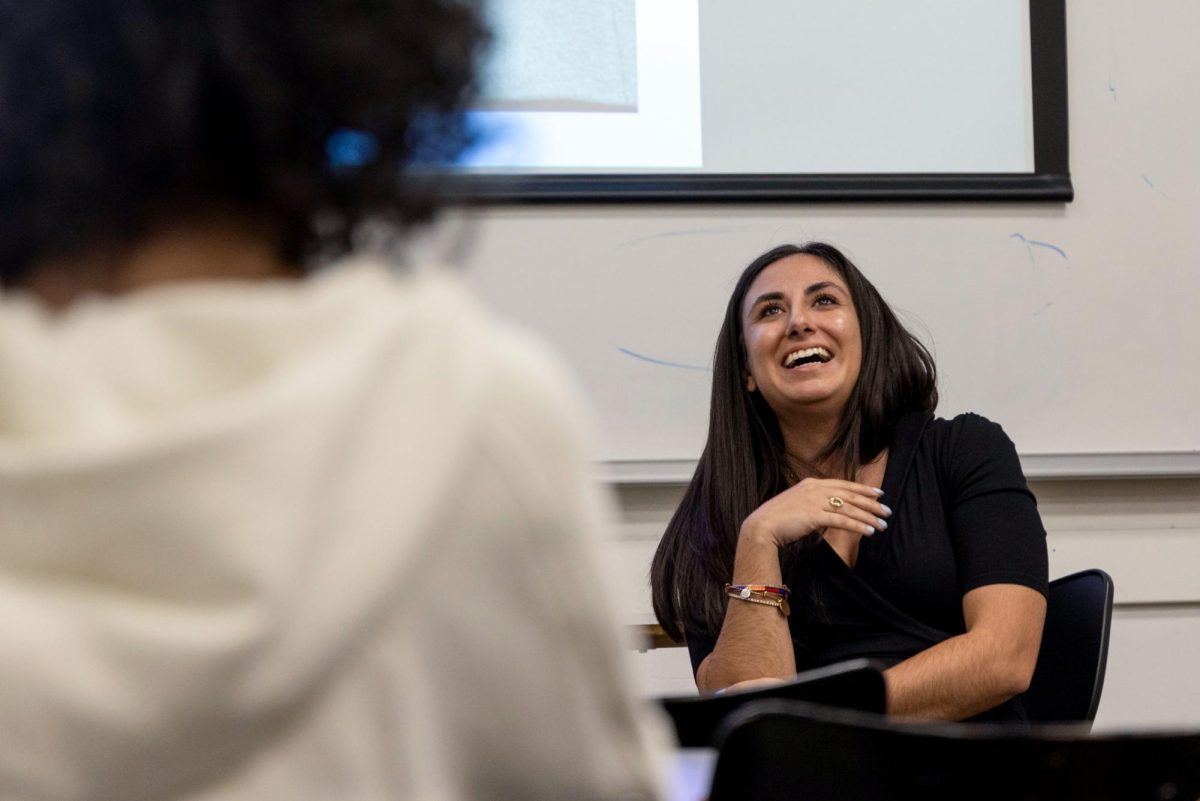 Former Michigan state representative and GW alumni Mari Manoogian discussed how the state is helping support Armenian people during the moderated discussion at Phillips Hall.